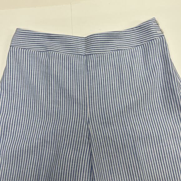 Talbots Striped Wide Leg Pants in Blue and White - Picture 5 of 11
